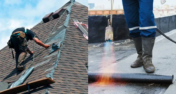 impermeabilización de tejado con tela asfáltica en Burgos
