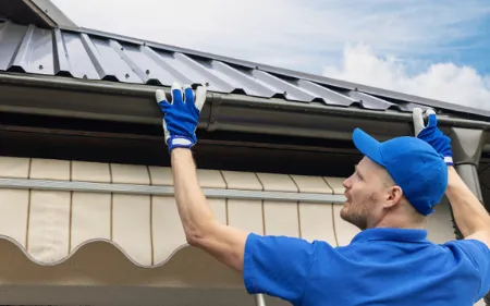 sustitución de canalones viejos por canalón de aluminio continuo en, burgos